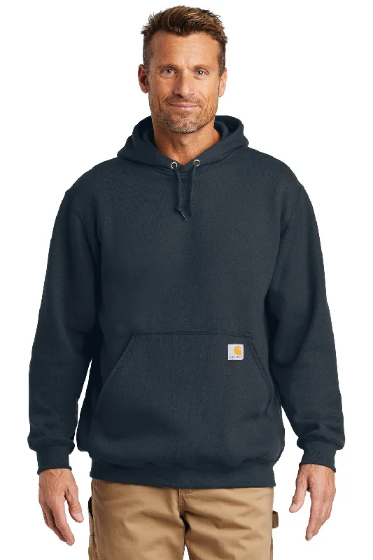 Carhartt Mens Hooded Sweatshirt Hoodie w/ Pouch Pocket - Navy Blue