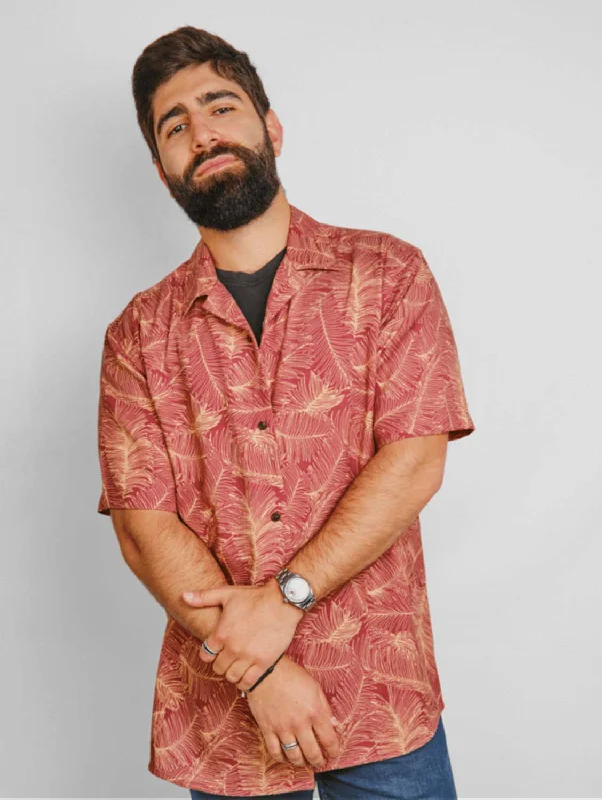 The Toby Tencel Shirt | Palm Print