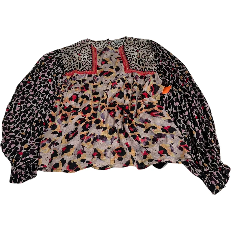 Top Long Sleeve By Blank London In Animal Print, Size: Xs