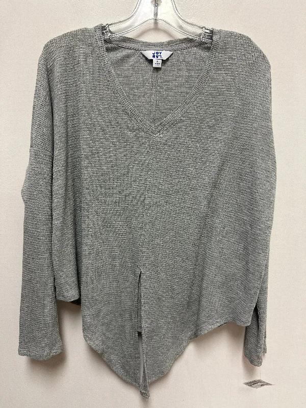 Top Long Sleeve By Joy Lab In Grey, Size: S