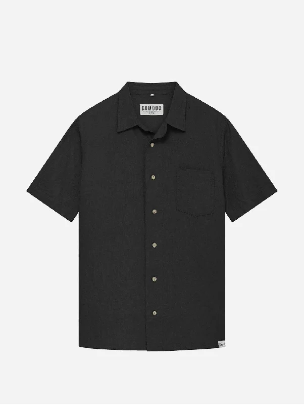 Dingwalls Men's Linen Shirt | Black