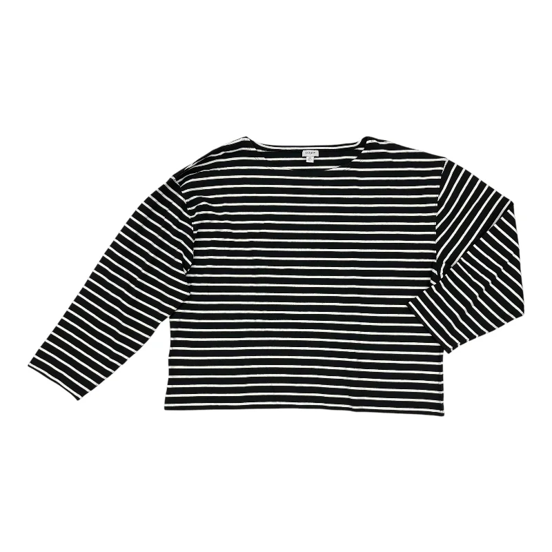 Top Ls By J. Crew In Black & White, Size:2X