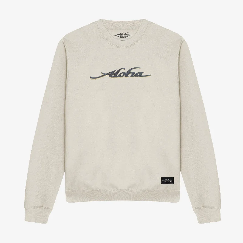 Aloha Unisex Layers Crew Sweatshirt - Natural