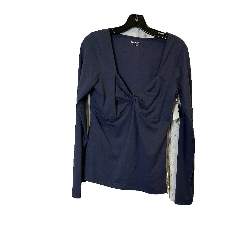 Top Long Sleeve Basic By Old Navy In Blue, Size: M