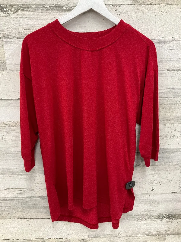 Athletic Top Long Sleeve Crewneck By Athleta In Red, Size: S