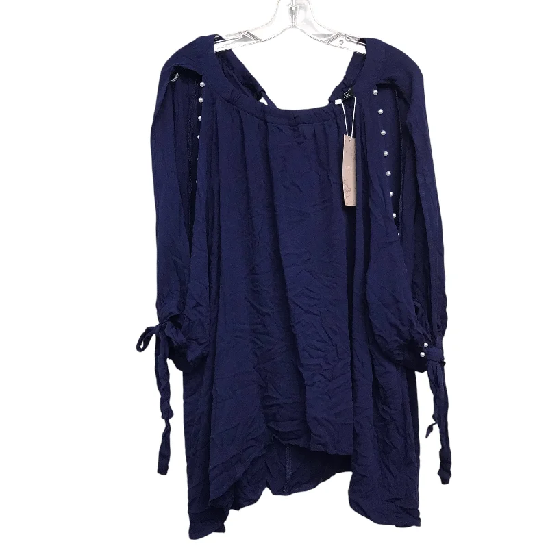 Top Ls By Emery Rose In Blue, Size:4X