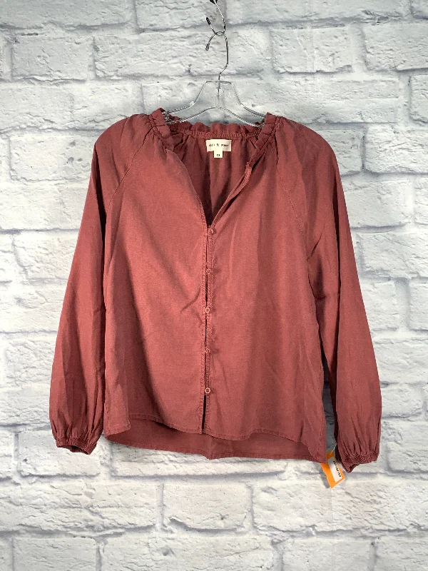 Top Long Sleeve By Cloth & Stone In Red, Size: Xs