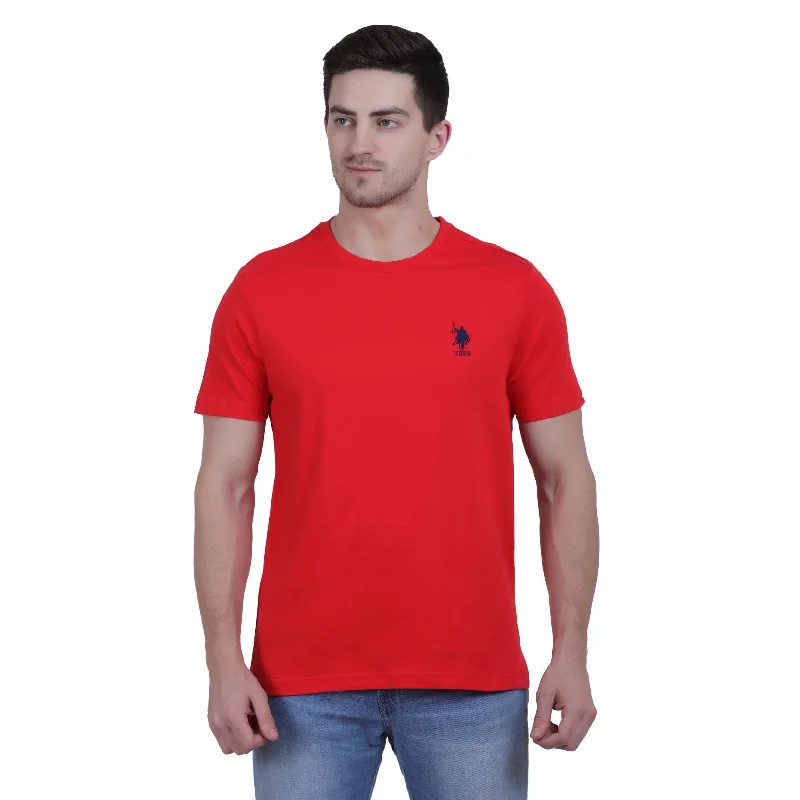 U.S. Polo Assn. Cotton Casual Red T-shirt For Men