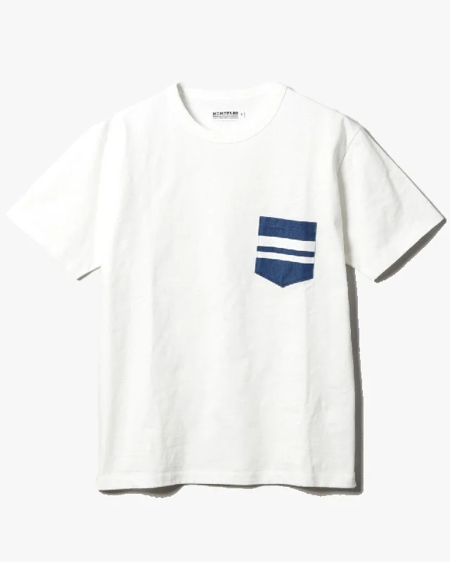 Momotaro Jeans MT003 Zimbabwe Cotton Pocket Tee - White