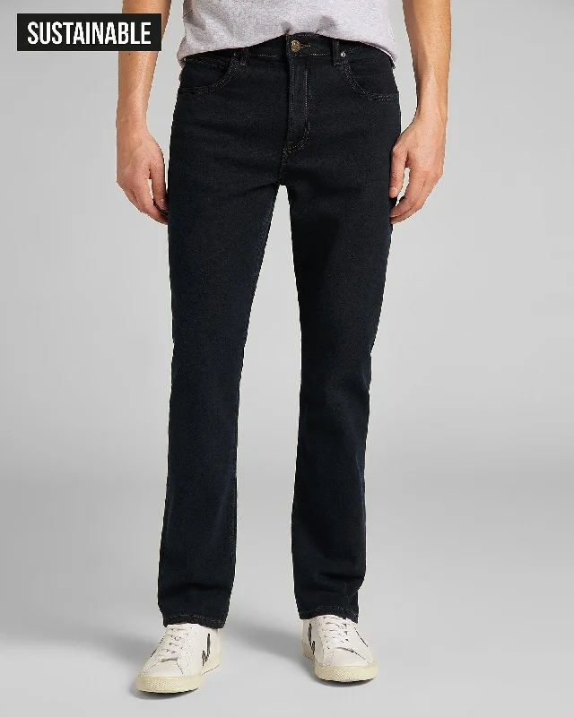 Lee Brooklyn Straight Regular Fit Mens Jeans - Blue Black