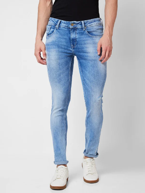 Spykar Low Rise Slim Fit Blue Jeans For Men