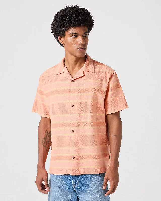 Wrangler S/S Resort Shirt - Brandied Melon