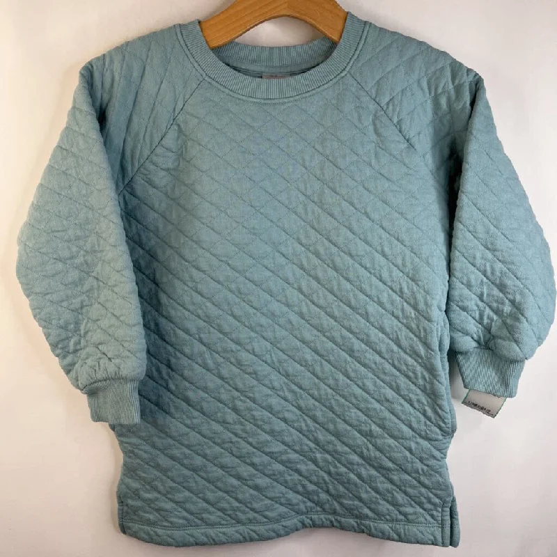 Size 8 (130): Hanna Andersson Light Blue Quilted Sweater