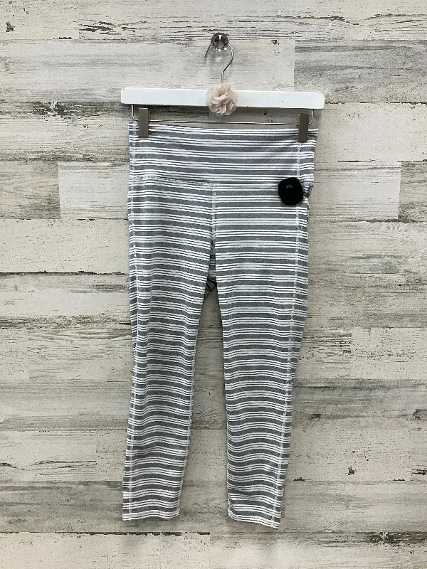 Athletic Leggings By Athleta In Grey & White, Size: S