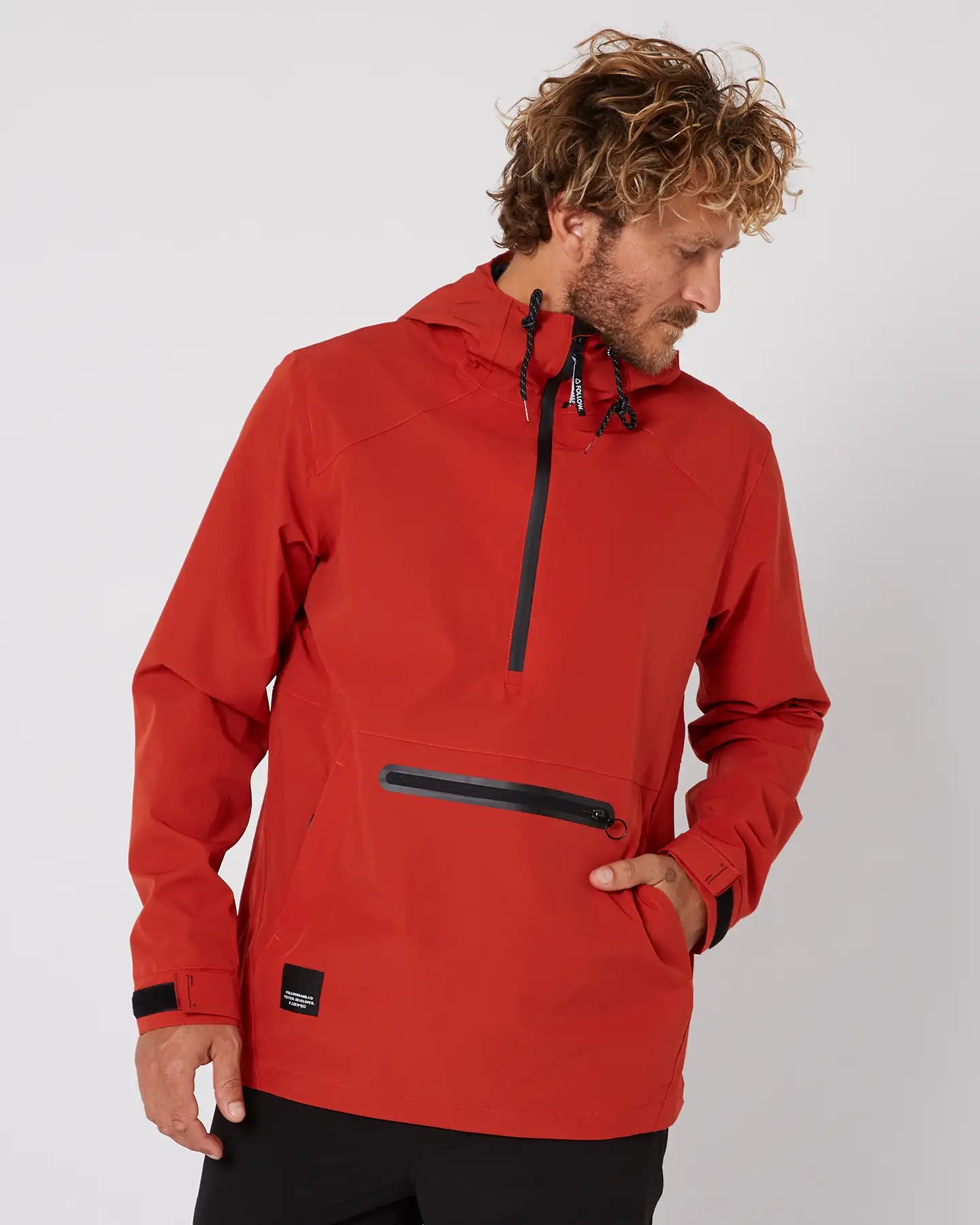 Follow Outer Spray Anorak Jacket - Dirty Red