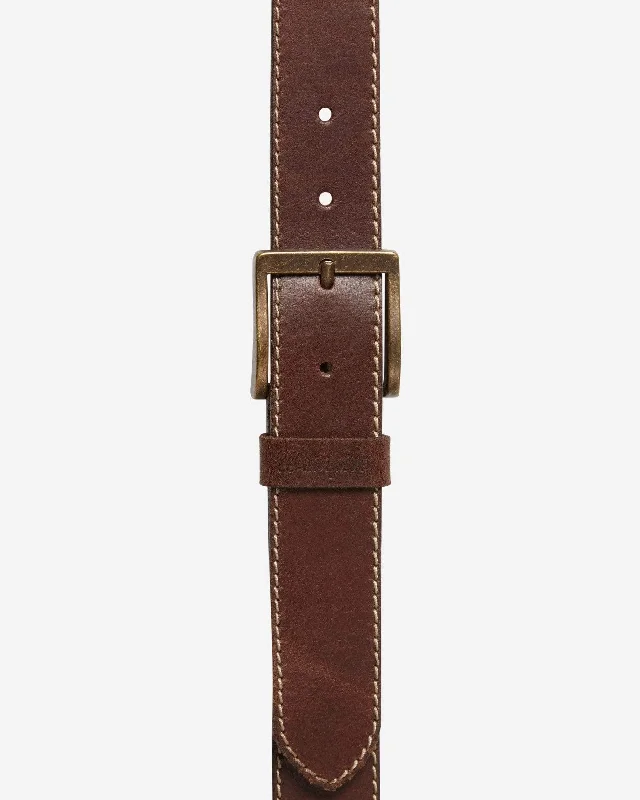 Wrangler Basic Stitched Belt - Mid Brown