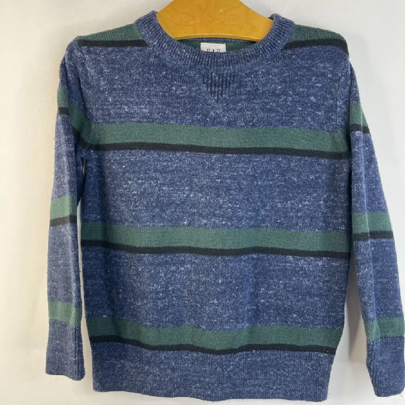 Size 4-5: Gap Blue Green Striped Sweater