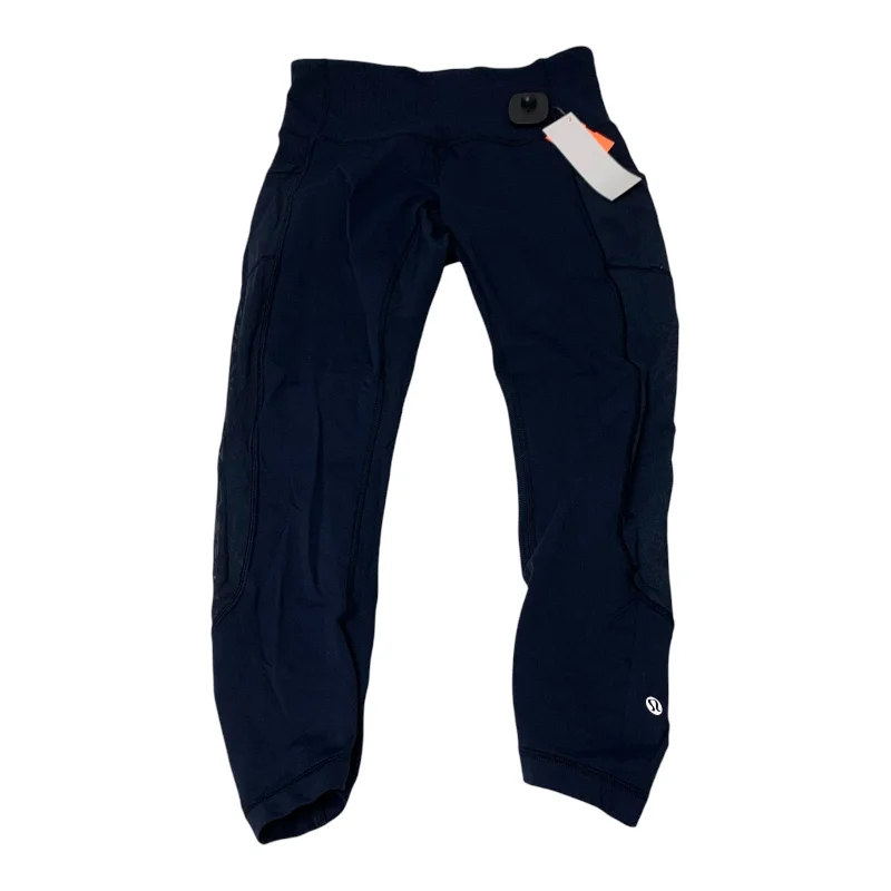 Athletic Leggings By Lululemon In Navy, Size: S