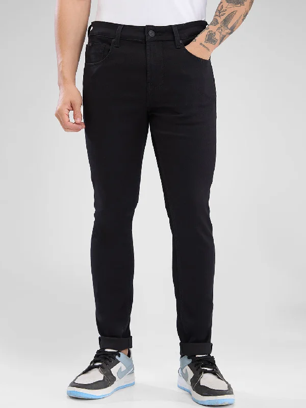 Spykar Black Slim Fit Jeans For Men