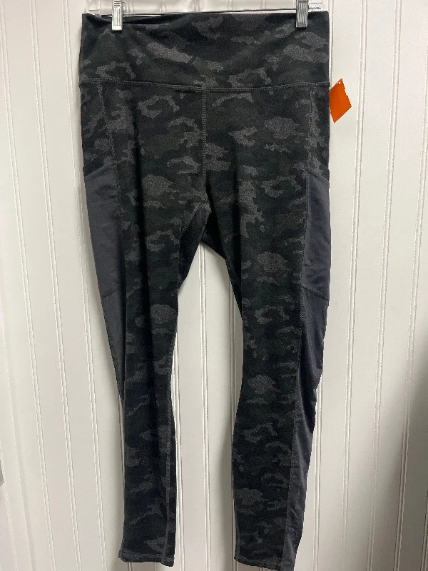 Athletic Leggings By Fabletics In Camouflage Print, Size: L