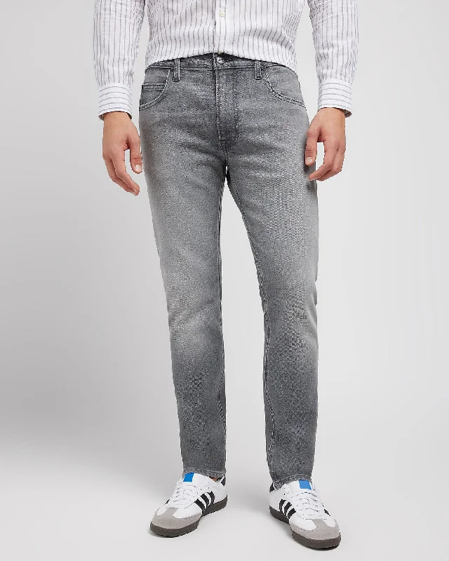 Lee Rider Slim Fit Mens Jeans - Worn In Mid Grey