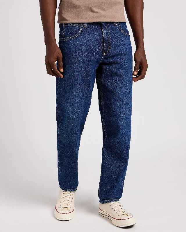 Lee Oscar Relaxed Tapered Mens Jeans - Blue Nostalgia