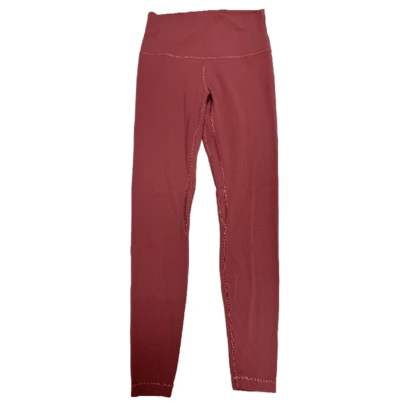 Athletic Leggings By Lululemon In Maroon, Size: S