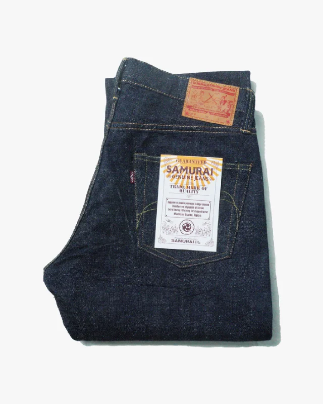 Samurai Jeans S510HX '47 Regular Straight Otokogi 15oz Selvedge Jeans - Indigo Onewash