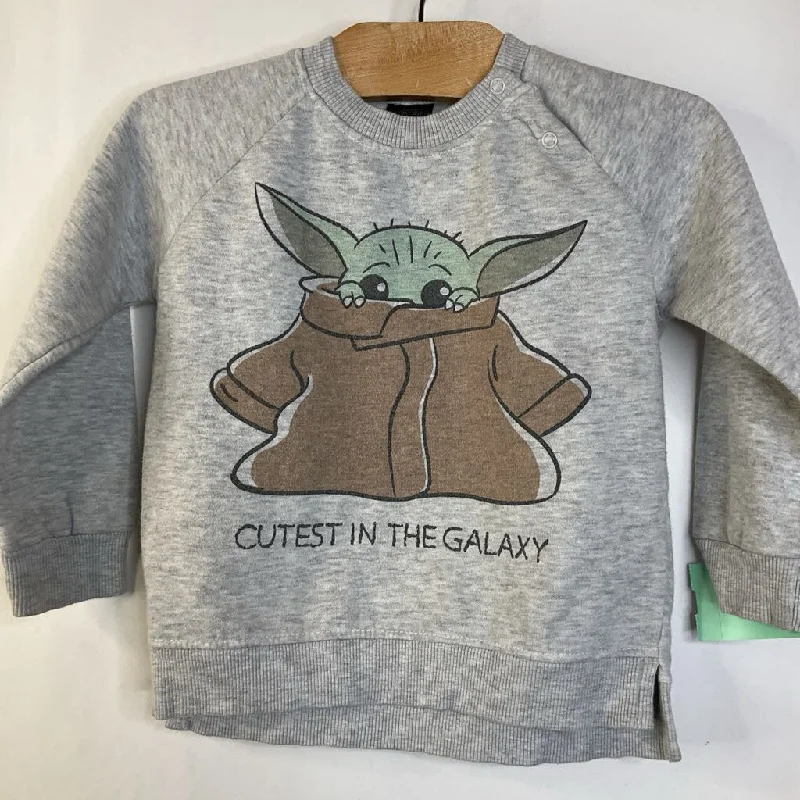 Size 18m: Star Wars Grey Grogu Print Sweater