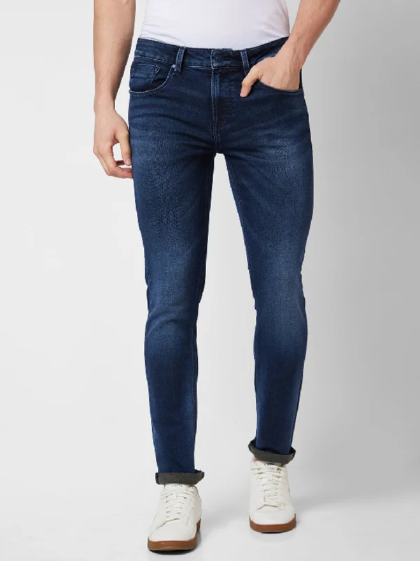 Spykar Low Rise Slim Fit Blue Jeans For Men