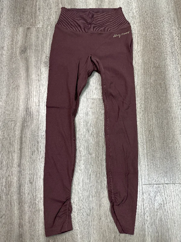 Athletic Leggings By Gym Shark In Maroon, Size: S