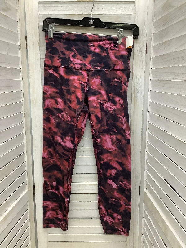 Athletic Leggings By Lululemon In Floral Print, Size: 6