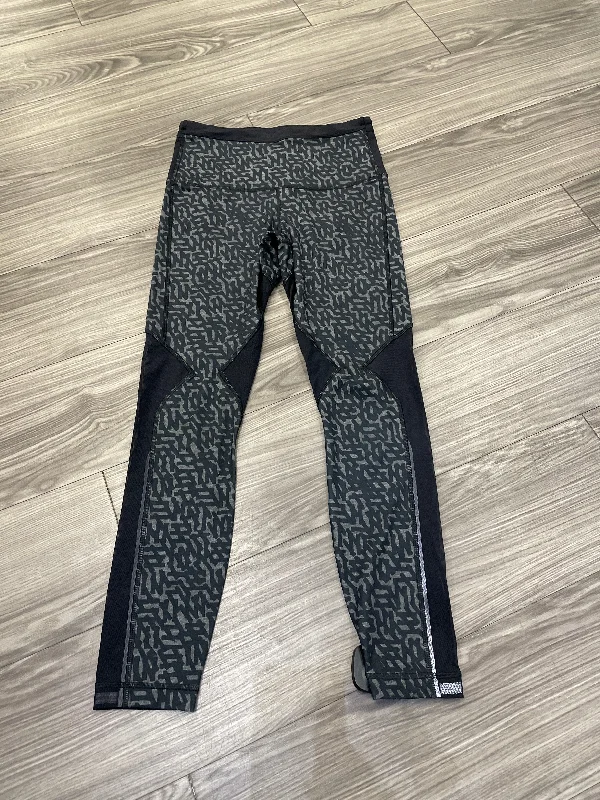 Athletic Leggings By Lululemon In Black & Grey, Size: 6