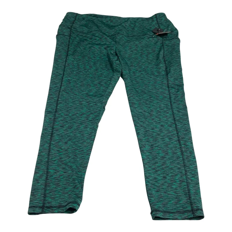 Athletic Leggings By Chicos In Green, Size: Xxl