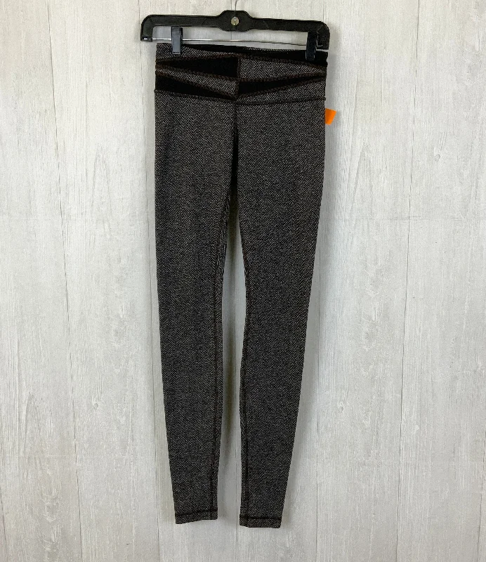 Athletic Leggings By Lululemon In Black & Grey, Size: 4