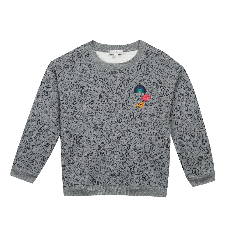 Paul Smith Junior Kids Sweater Tee in Grey Marl