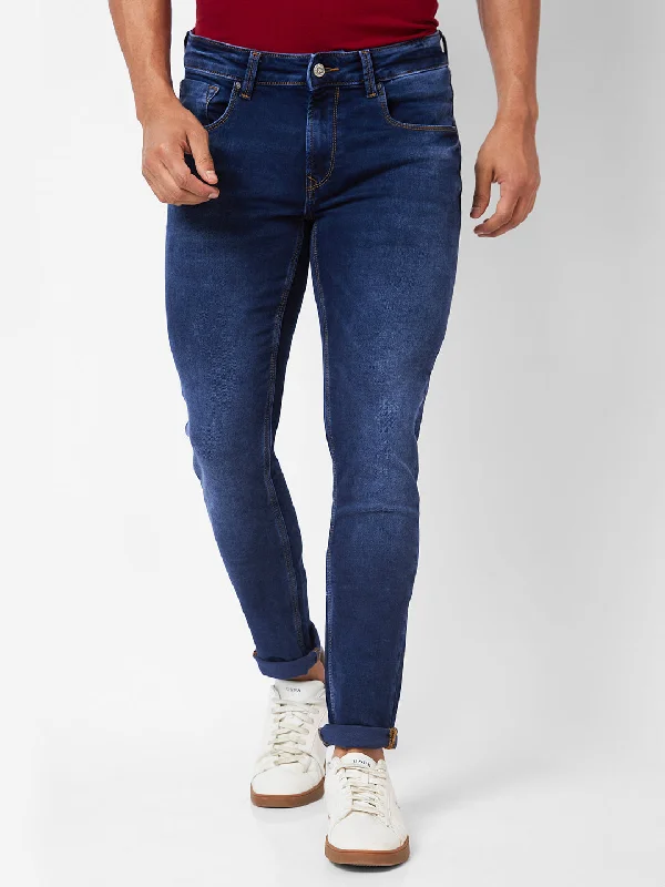 Spykar Low-Rise Slim Fit Blue Jeans For Men