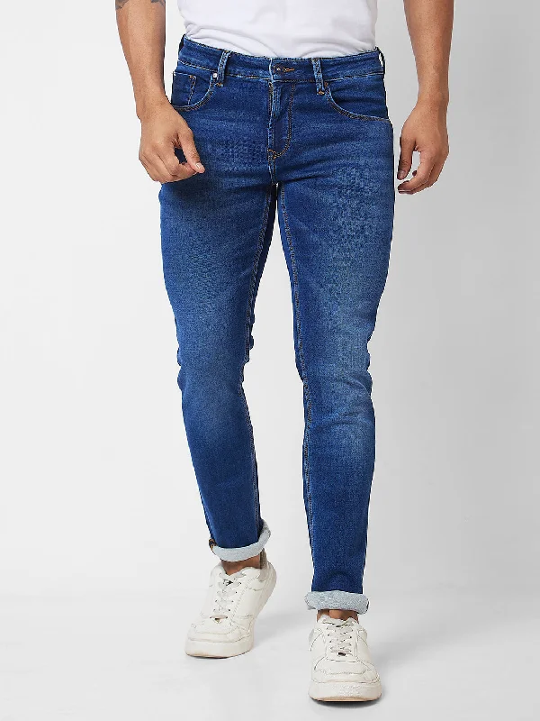 Spykar Low Rise Slim Fit Blue Jeans For Men