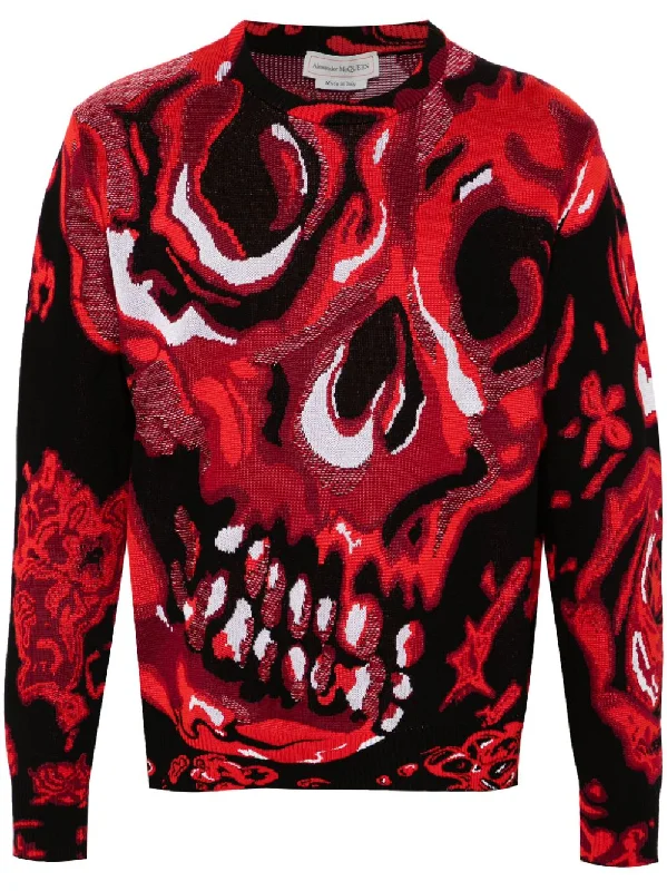 Wax Flower Skull Sweater