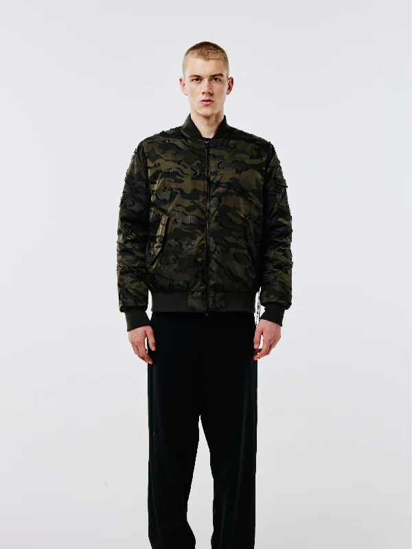 Bomber Camouflage 3D in Nylon Verde