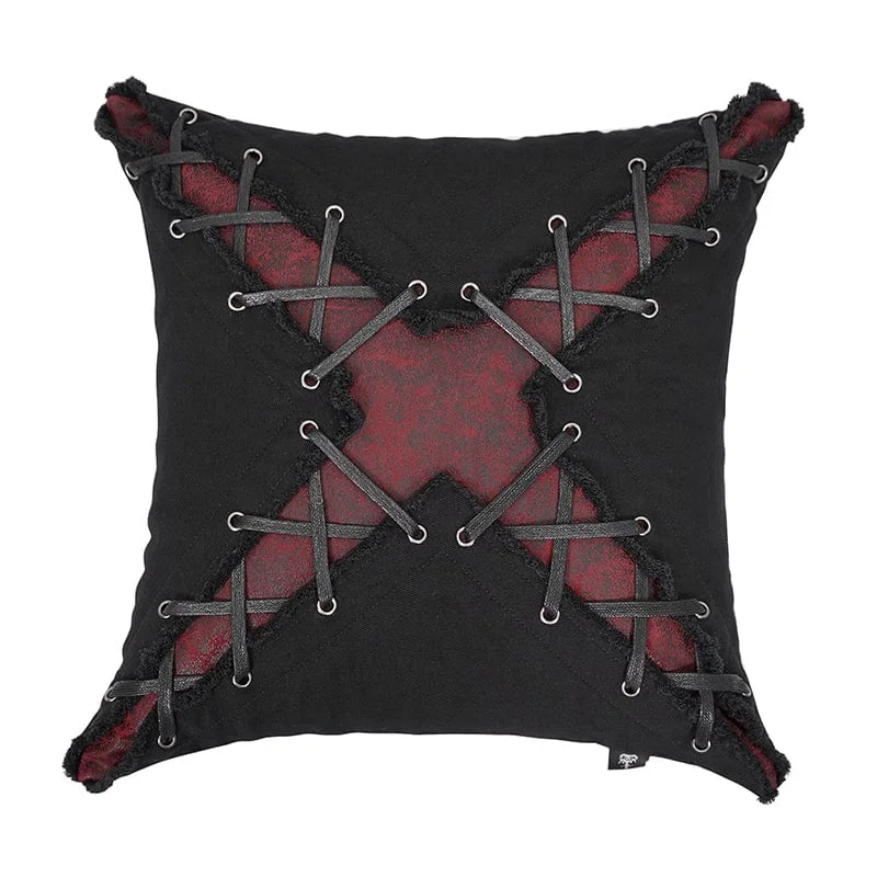 Gothic Strappy Unedged Pillow Case with Pillow Inner