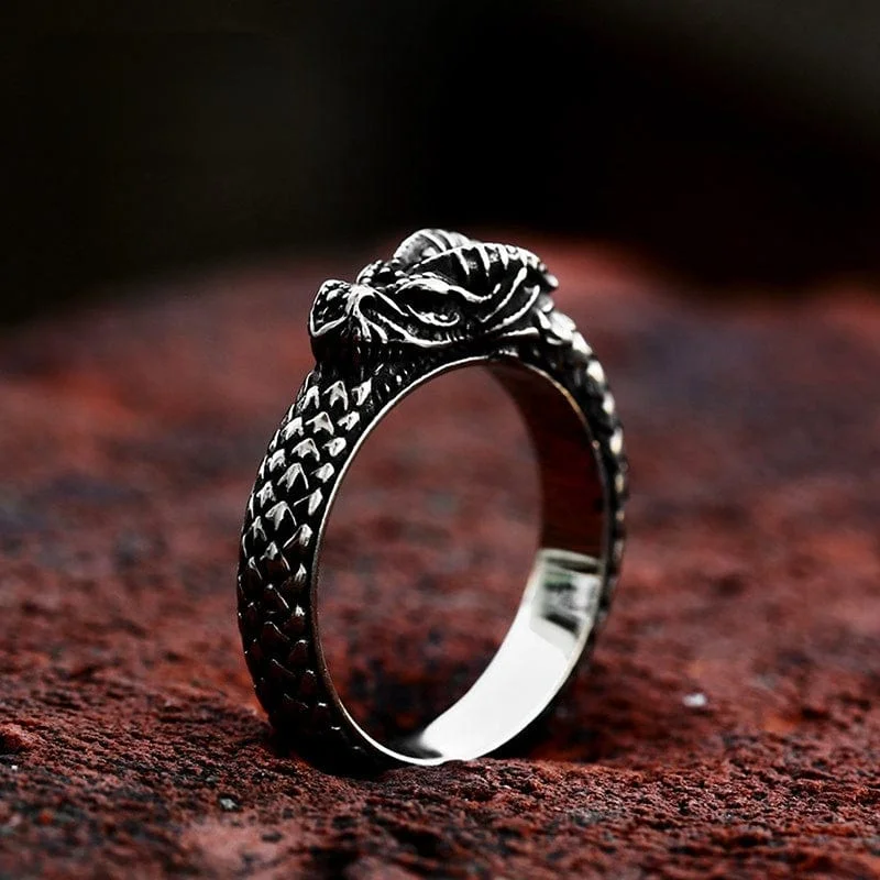 Men's Punk Ouroboros Ring