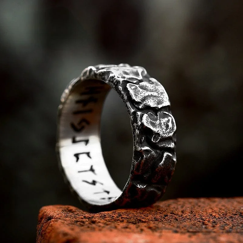 Men's Punk Viking Letter Ring