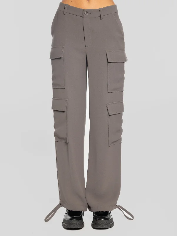 Pantaloni Cargo Ampi Pietra