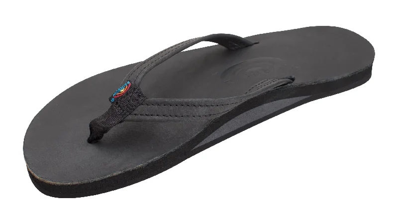 Rainbow Single Layer 1/2" Strap Sandal-Classic Black